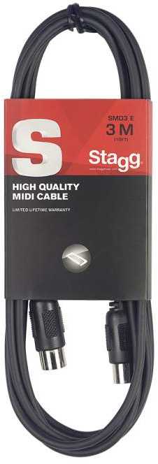 MIDI kabelis Stagg SMD3 E, 3 m
