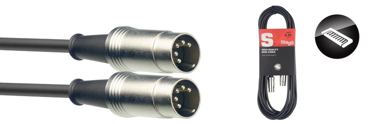 MIDI kabelis Stagg SMD6, 6m