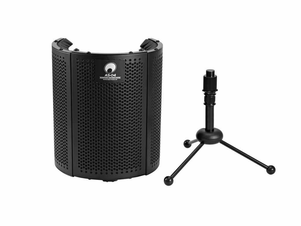 Mikrofono akustinis skydas su stovu Omnitronic AS-04