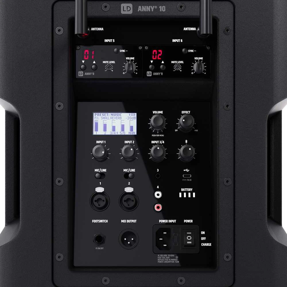 LD Systems ANNY 10 HHD 2 B5 - 10 Portable battery-powered Bluetooth PA System with mixer and 2x wir