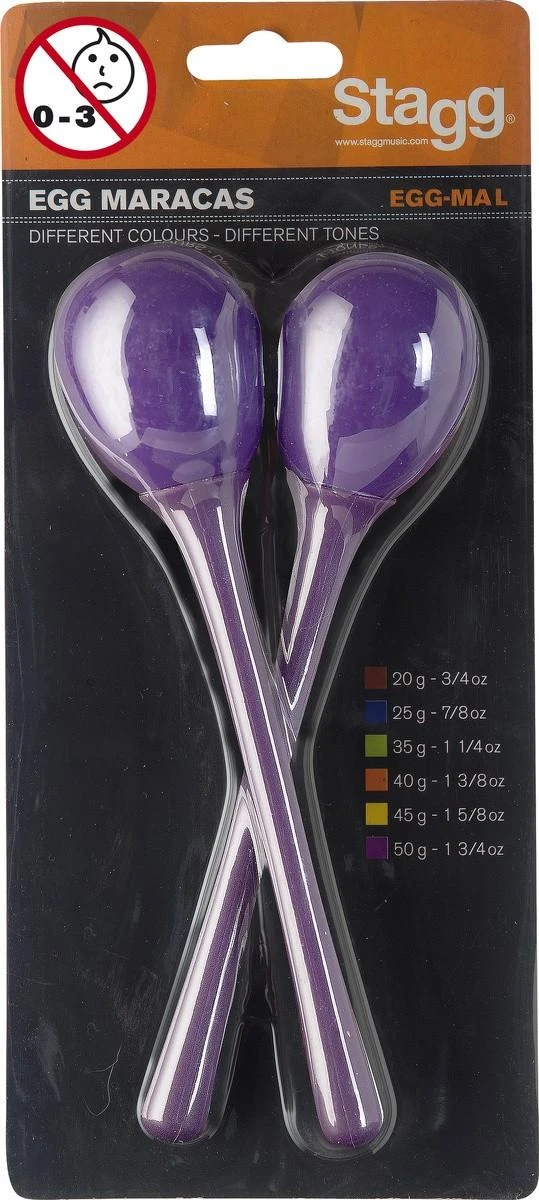 Plastikiniai marakasai Stagg EGG-MA L/PP
