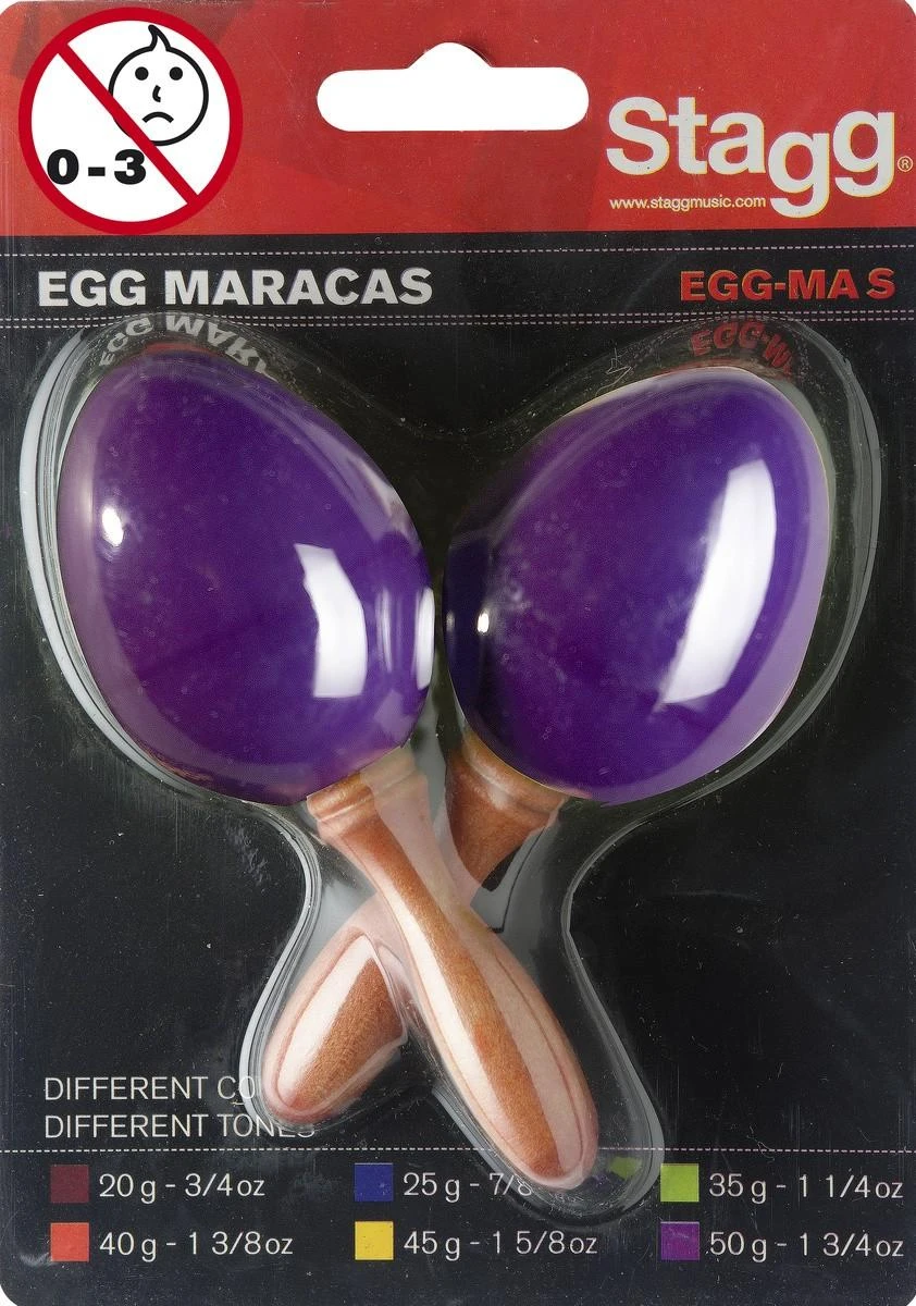 Plastikiniai marakasai Stagg EGG-MA S/PP