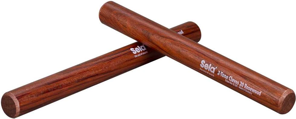 Raudonmedžio toninės lazdelės Sela Rosewood Claves, SE 281, 20mm diametro