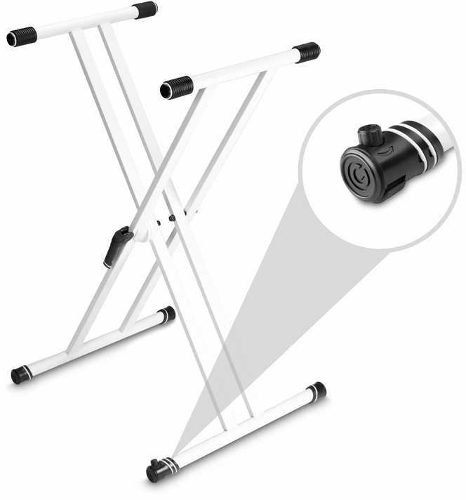 Sintezatoriaus stovas Gravity KSX2W (Baltas)
