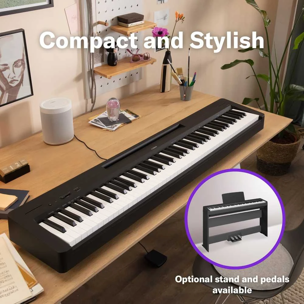 Skaitmeninis pianinas Yamaha P-145BT, juodas