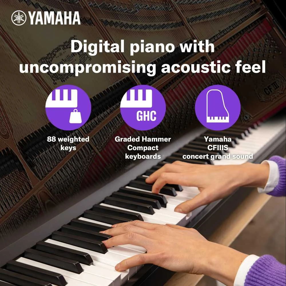 Skaitmeninis pianinas Yamaha P-145BT, juodas