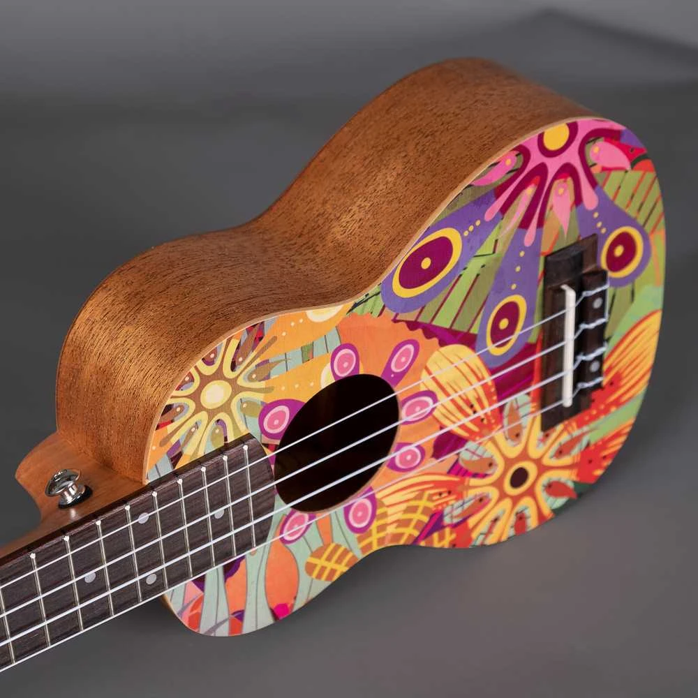 Soprano ukulelė Cascha Art Flowers HH 2603