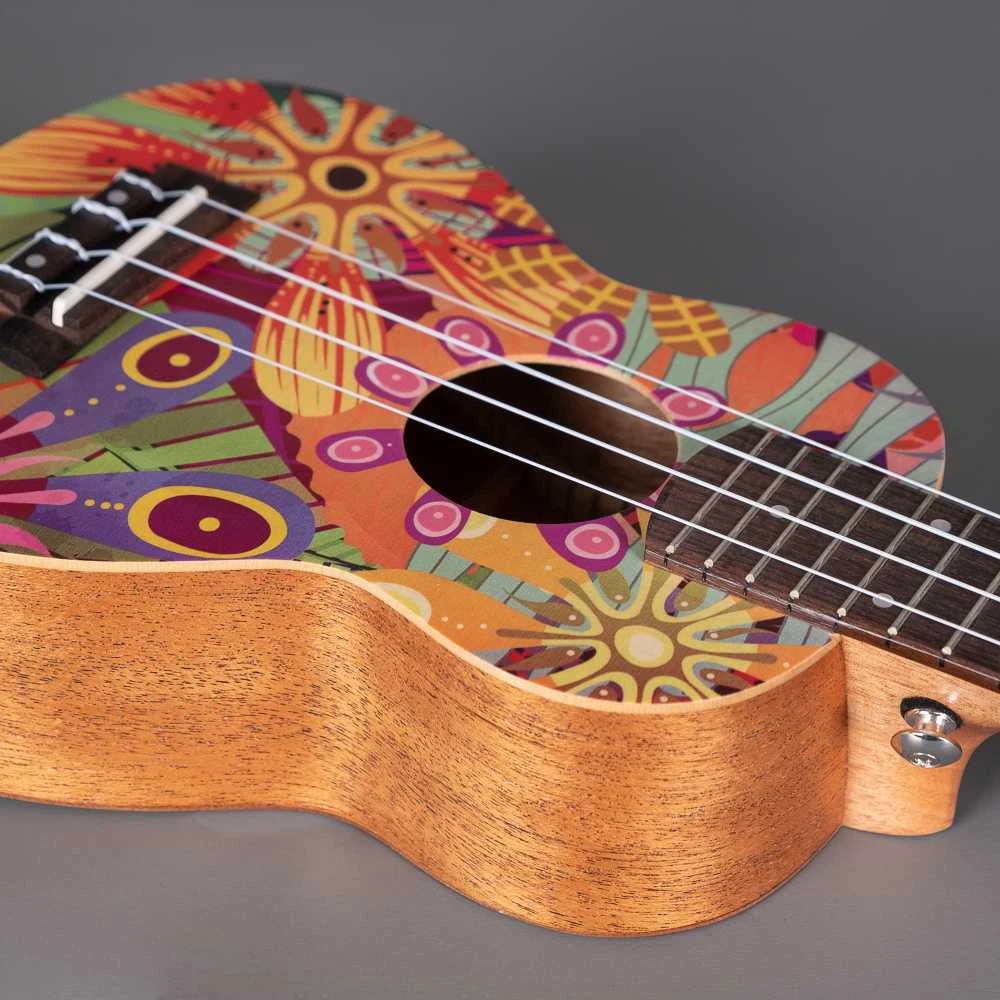 Soprano ukulelė Cascha Art Flowers HH 2603