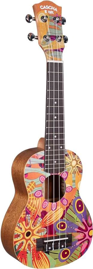 Soprano ukulelė Cascha Art Flowers HH 2603