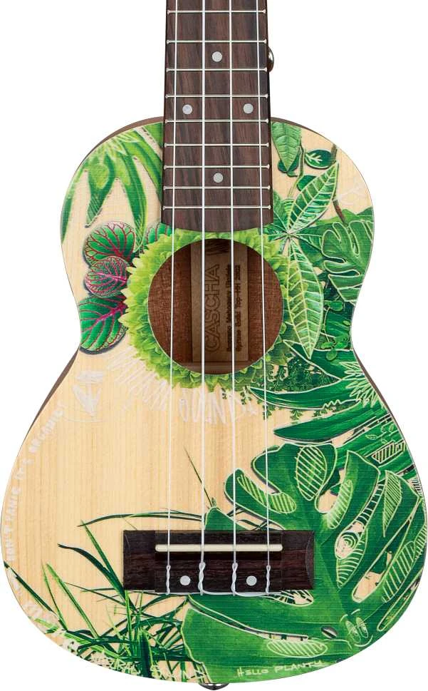 Soprano ukulelė Cascha Art Leafy HH 2602