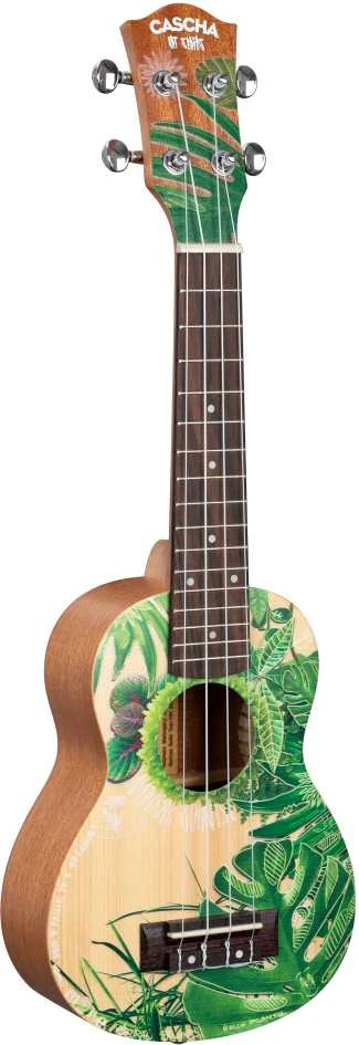 Soprano ukulelė Cascha Art Leafy HH 2602