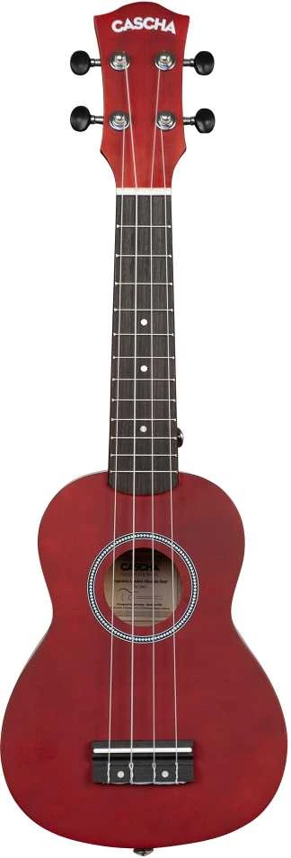 Soprano ukulelė Cascha Linden raudona HH 3961