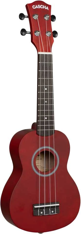 Soprano ukulelė Cascha Linden raudona HH 3961