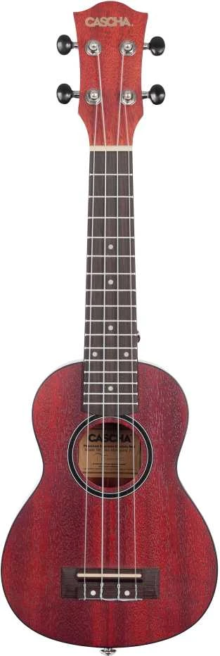 Soprano ukulelė Cascha Mahogany raudona HH 2263