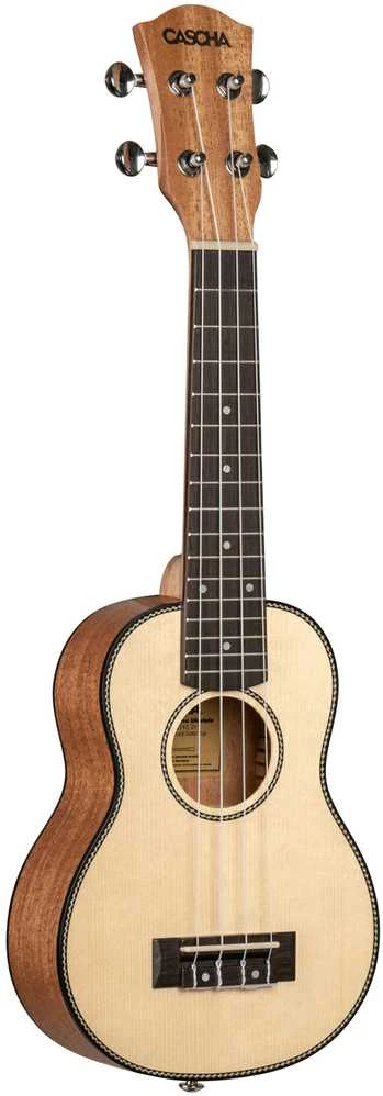 Soprano ukulelė Cascha Spruce Solid Top HH 2148