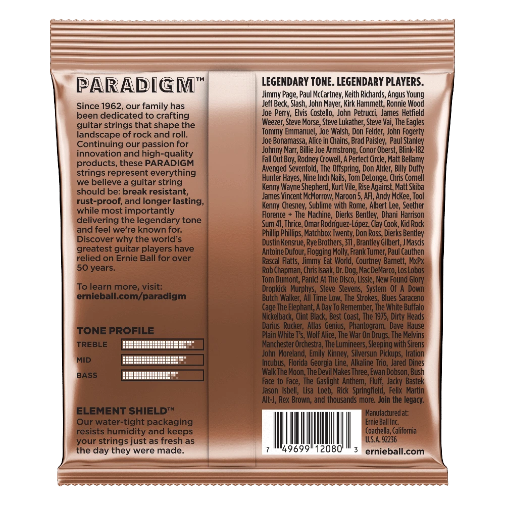 Stygos ak. gitarai Ernie Ball Paradigm 2080 Phosphor Bronze 0.10