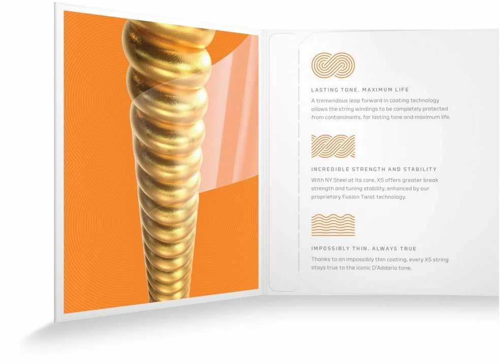 Stygos akustinei gitarai D'Addario XSABR1047 Bronze