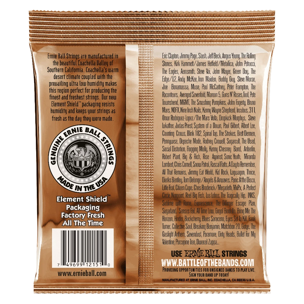 Stygos akustinei gitarai Ernie Ball Earthwood Rock and Blues Phosphor Bronze 0,010 - 0,052