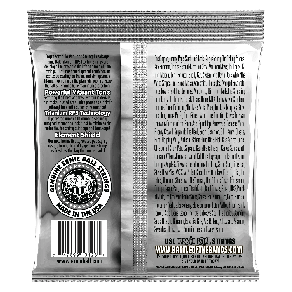 Stygos el. gitarai Ernie Ball Netgi Slinky Coated Titanium 12-56