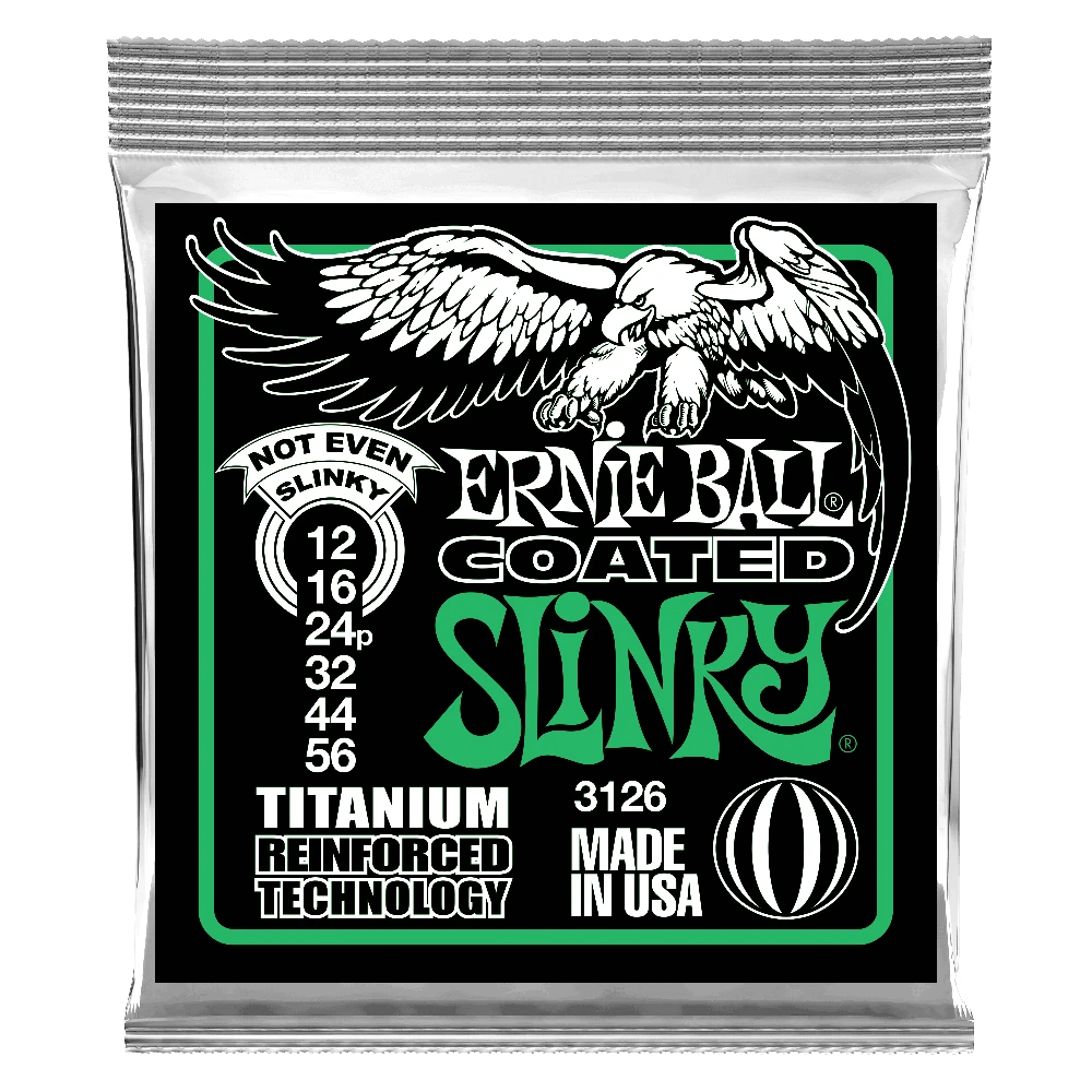 Stygos el. gitarai Ernie Ball Netgi Slinky Coated Titanium 12-56