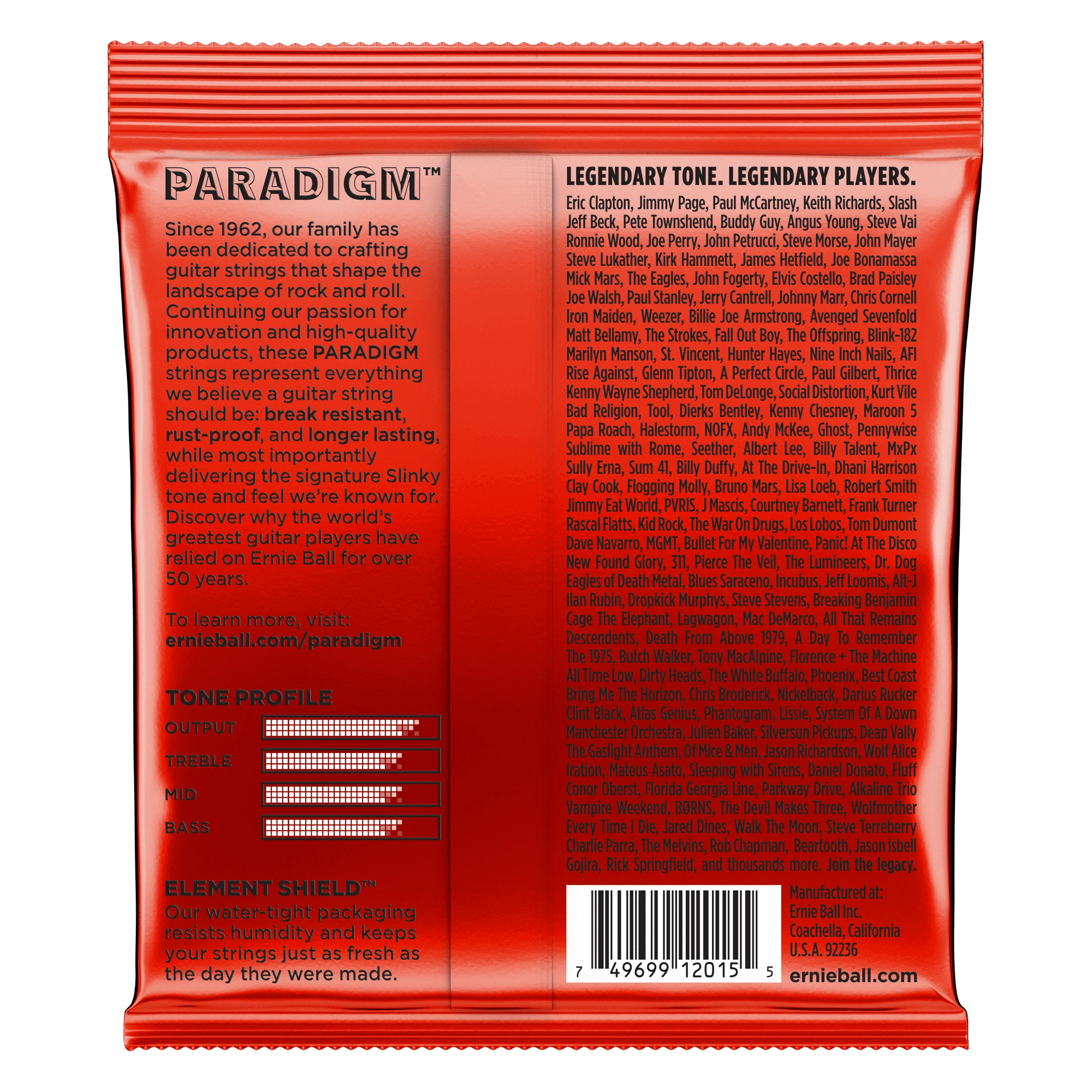 Stygos el. gitarai Ernie Ball Paradigm Skinny Top Heavy Bottom Slinky 10-52