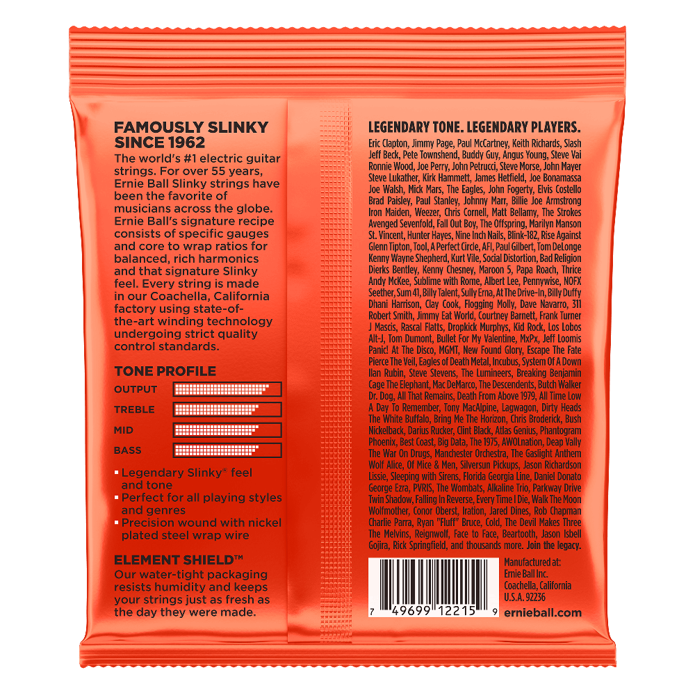 Stygos el. gitarai Ernie Ball Skinny Top Heavy Bottom Slinky 10-52