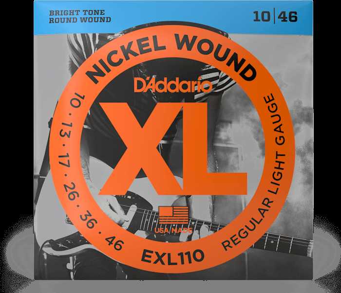Stygos elektrinei gitarai D'Addario EXL110 .010