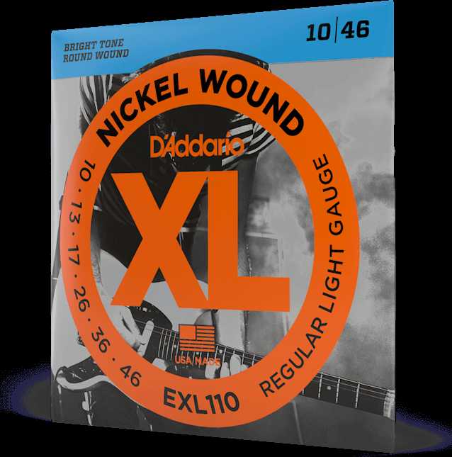 Stygos elektrinei gitarai D'Addario EXL110 .010