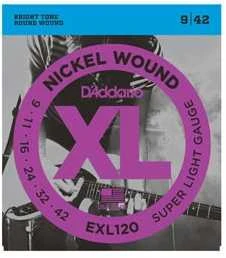 Stygos elektrinei gitarai D'Addario EXL120 .009