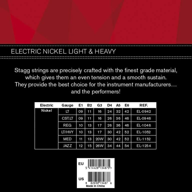 Stygos elektrinei gitarai Stagg EL-1052 .010 - .052