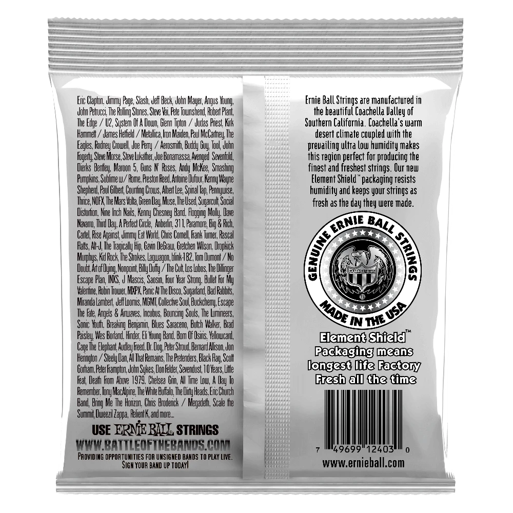 Stygos klasikinei gitarai Ernie Ball 2403 Clear & Sidabrinis