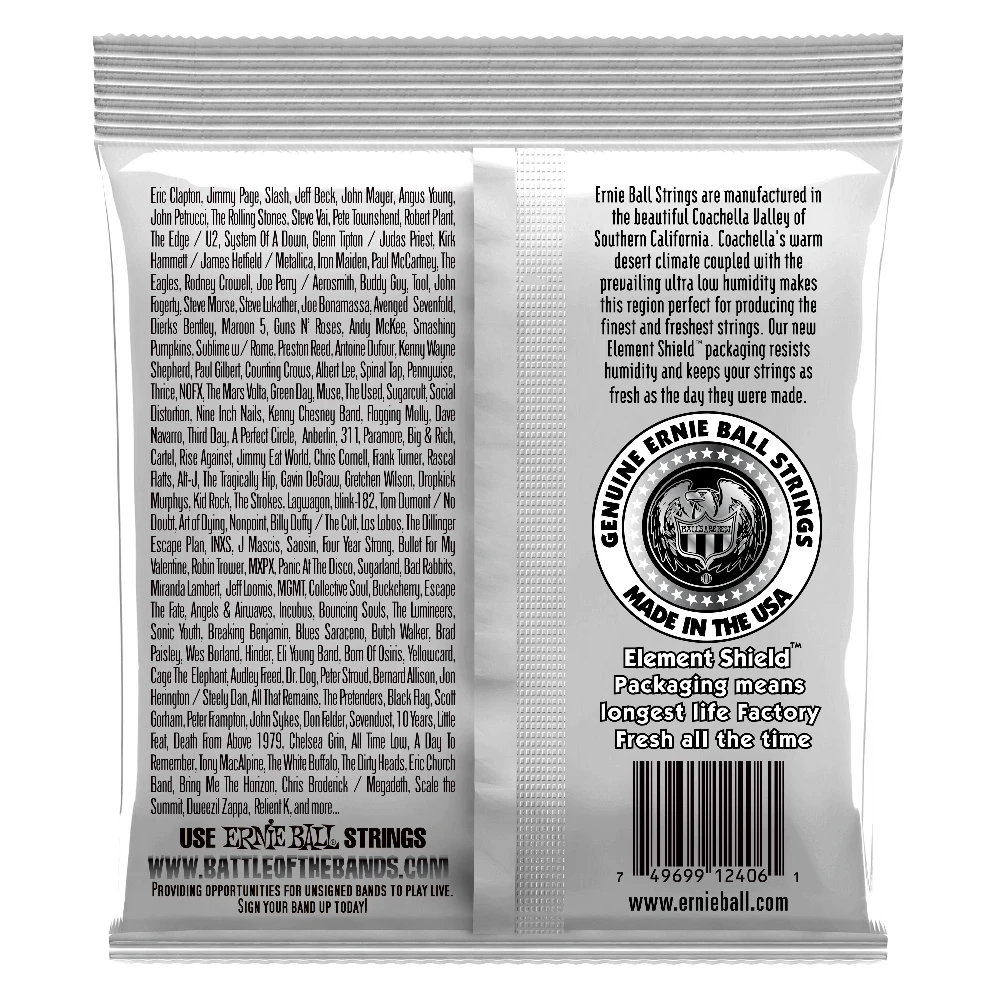 Stygos klasikinei gitarai Ernie Ball 2406 Juodas & Sidabrinis