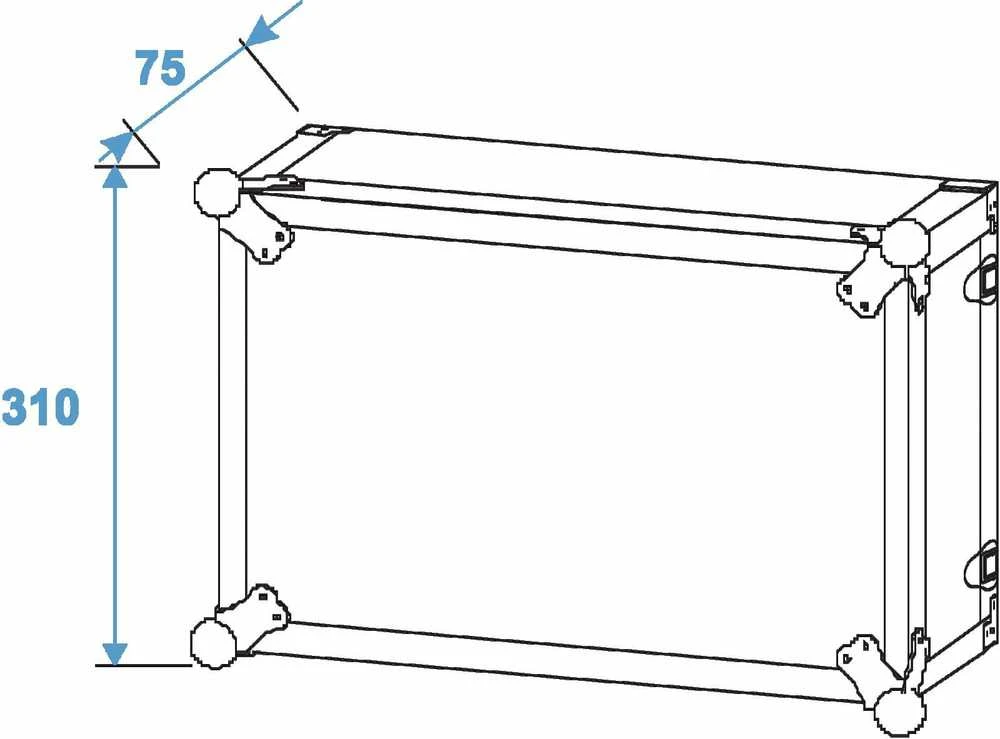 Transportavimo dėžė ROADINGER Effect Rack CO DD, 6U, 24cm