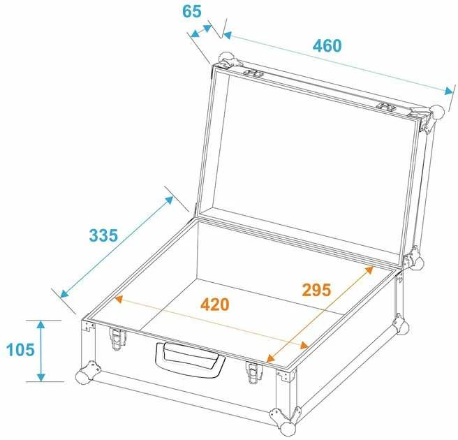 Universalus dėklas Roadinger foam 46x35x17cm sidabrinis