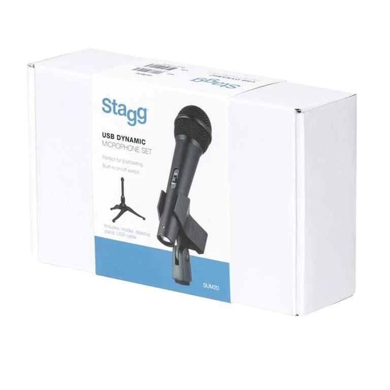USB mikrofonas Stagg SUM 20 su stoveliu, laikikliu, usb laidu