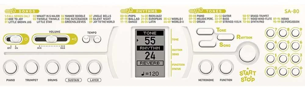 Vaikiškas sintezatorius Casio Casiotone SA-80