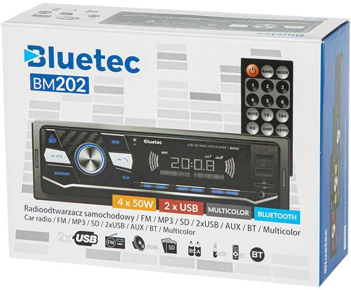 Automagnetola Blow Radijas BLUETEC BM202 MP3/USB/SD/MMC/BT