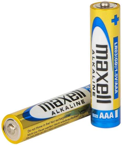 Maxell AAA šarminės baterijos, dviejų vienetų kompozicija