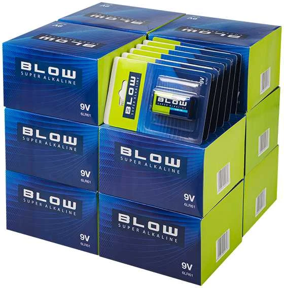 Bateria BLOW SUPER ALKALINE 9V 6LR61 blister 120szt