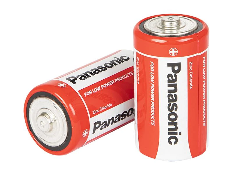 Panasonic R20 cinko chlorido baterijos