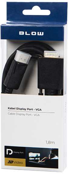 DISPLAY PORT-VGA jungtis 1,8m