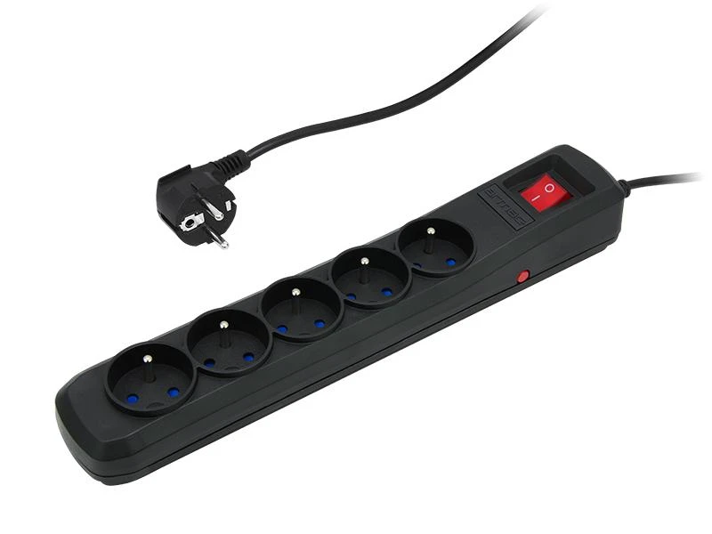 Armac NATEC NSP-0475 Natec Surge protector 5 sockets (IEC CONNECTOR) 1.5m, juodas