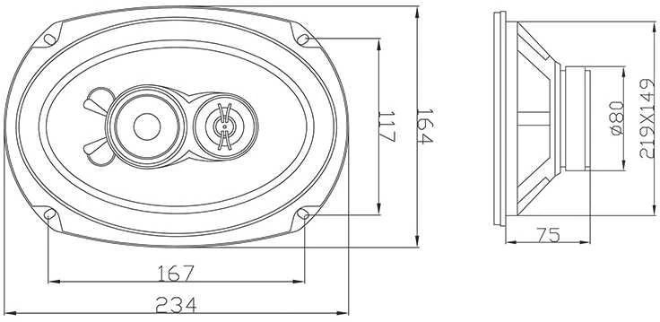 BLOW 0949# Automobilinis garsiakalbis BLOW WH-6916 6x9 3 krypčių