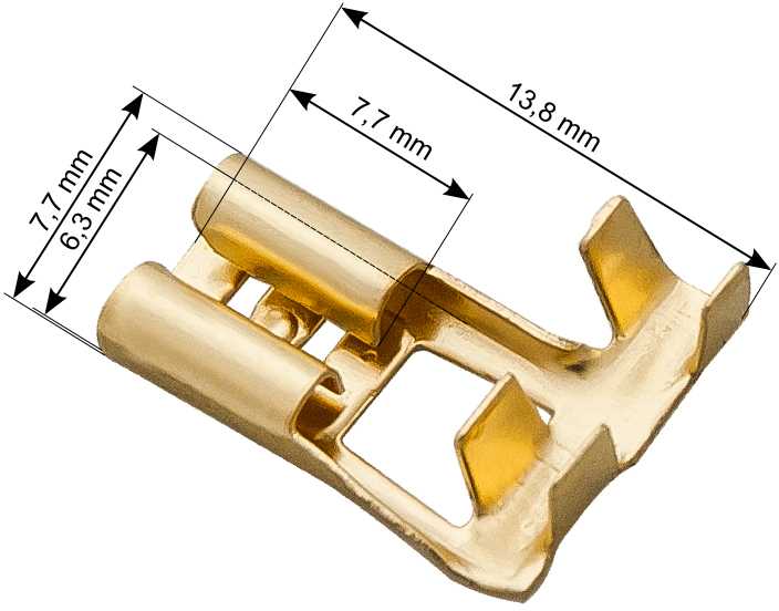 Blow Neizoliuota plokščia jungtis 6.3 mm kampu