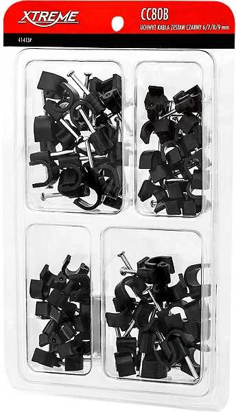 Blow Oem Laidų laikiklių komplektas 6, 7, 8, 9mm - 80 vnt juodos spalvos