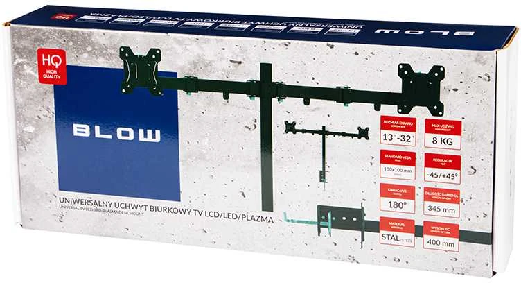 Blow HQ LCD televizoriaus laikiklis 13"-27" dvigubam stalui.