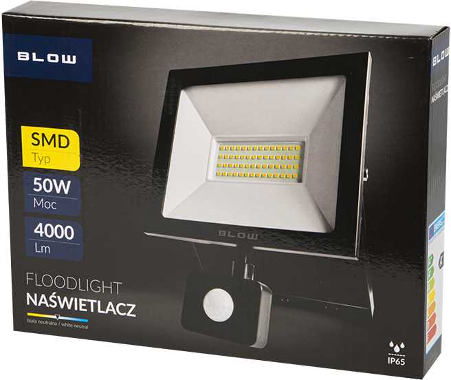 Blow LED prožektorius PIR SMD 50W