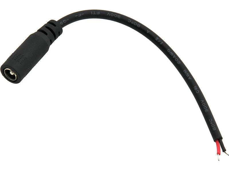DC maitinimo lizdas su 15cm kabeliu