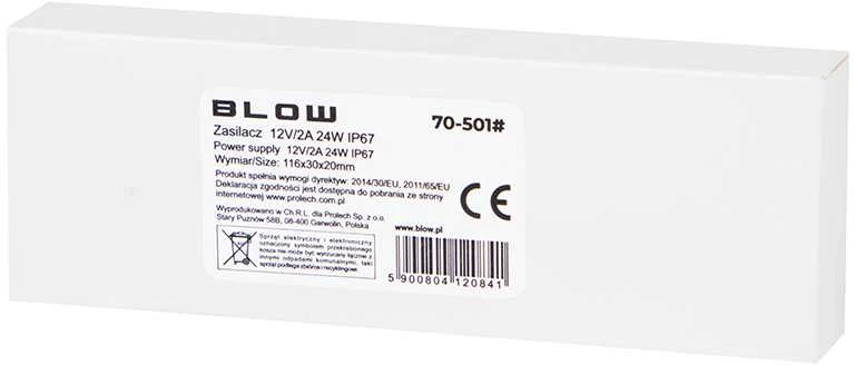 Blow Maitinimo šaltinis LED juostoms - 12V 2A 24W