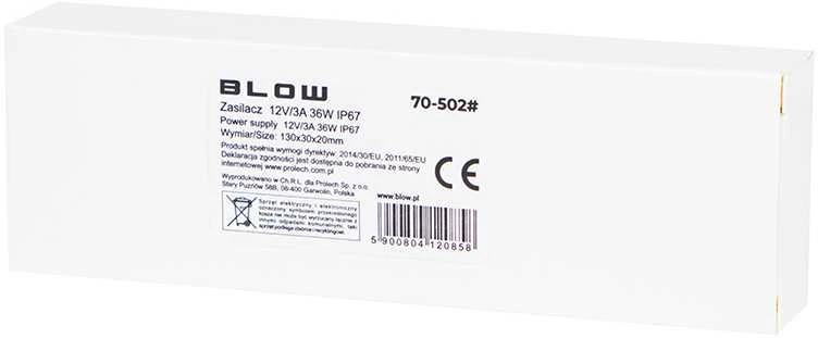 Blow Maitinimo šaltinis LED juostoms - 12V 3A 36W